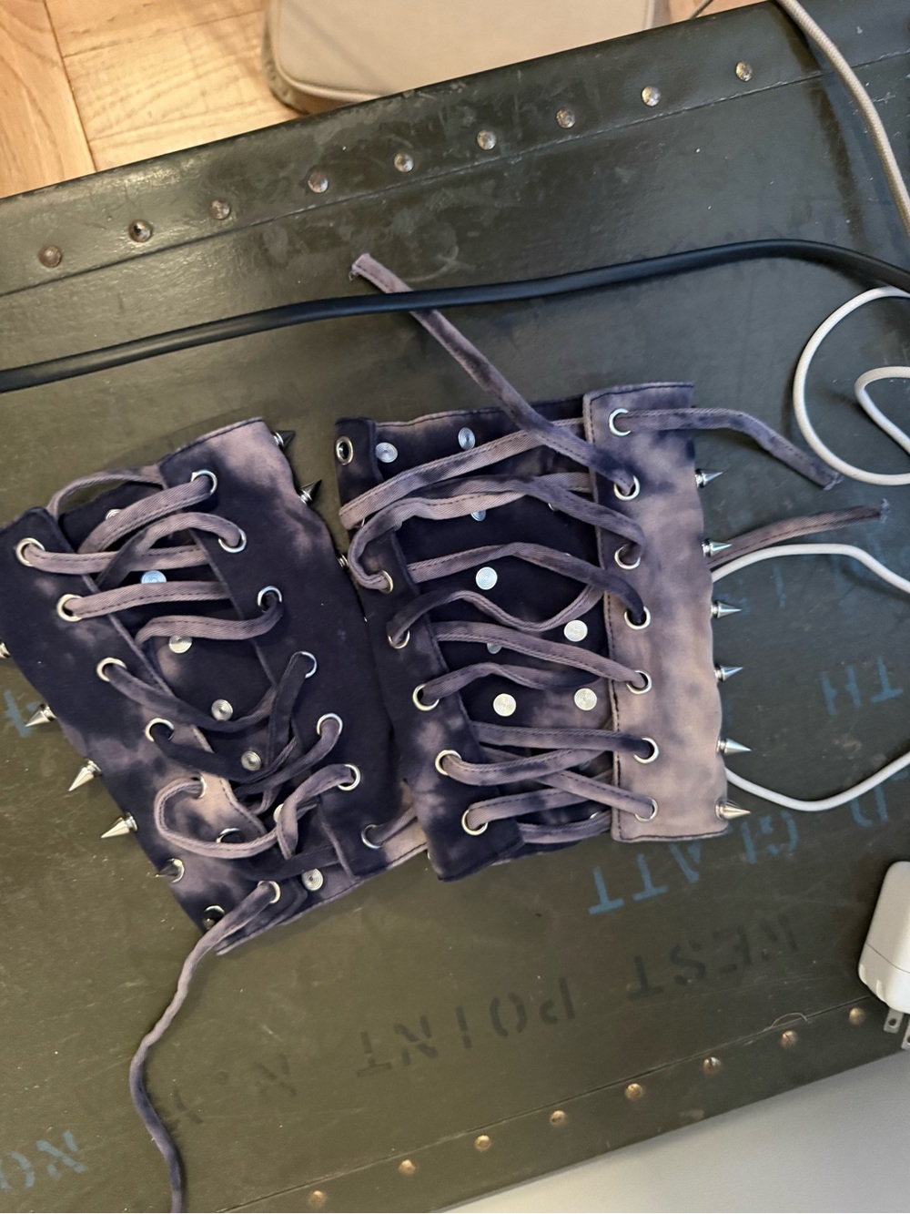 Burning Man 🔥 Tie-Dye Ruffled Mini Skirt in Charcoal Gray - Picture 8 of 8